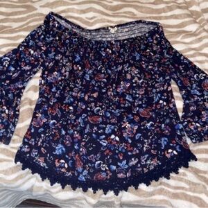 Floral Off-Shoulder Women's Top